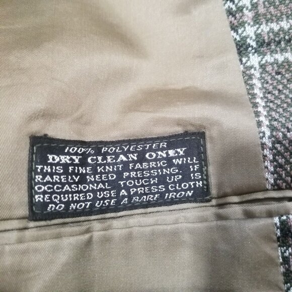 True Vintage 42R Green Plaid Kingsridge Blazer Jacket Sport Coat Union Made - Picture 10 of 12